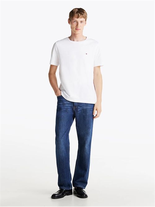 t-shirt uomo bianca TOMMY HILFIGER | MW0MW37267YBR